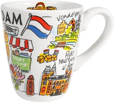 Blond Amsterdam mok aardewerk amsterdam icon 10x11.5cm multi  - afbeelding 1