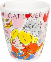 Blond Amsterdam mok aardewerk cat lover 10x11.5cm multi  - afbeelding 2