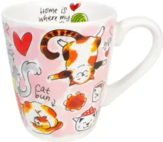 Blond Amsterdam mok aardewerk cat lover 10x11.5cm multi  - afbeelding 3
