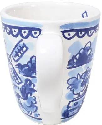 Blond Amsterdam mok aardewerk delfts blond 10x11.5cm multi  - afbeelding 4