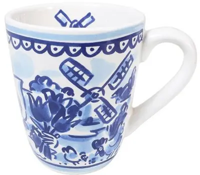 Blond Amsterdam mok aardewerk delfts blond 10x11.5cm multi  - afbeelding 1