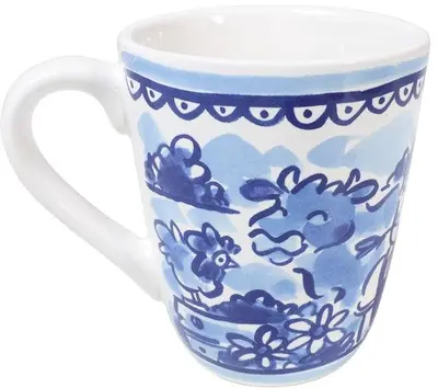 Blond Amsterdam mok aardewerk delfts blond 10x11.5cm multi  - afbeelding 3