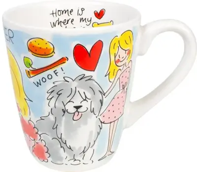 Blond Amsterdam mok aardewerk dog lover 10x11.5cm multi  - afbeelding 2
