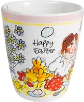 Blond Amsterdam mok aardewerk happy easter 10x11.5cm multi  - afbeelding 2