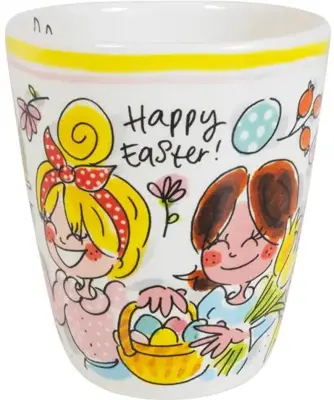 Blond Amsterdam mok aardewerk happy easter 9x11cm multi  - afbeelding 2