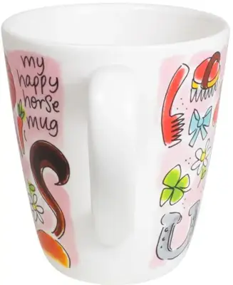 Blond Amsterdam mok aardewerk horse lover 10x11.5cm multi  - afbeelding 2