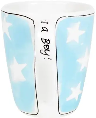 Blond Amsterdam mok aardewerk it's a boy 9x11cm blauw  - afbeelding 3
