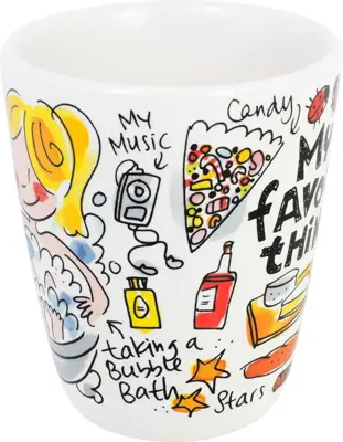 Blond Amsterdam mok aardewerk my favorite things 9x11cm multi  - afbeelding 3