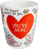 Blond Amsterdam mok aardewerk you're mine 0x11cm multi  - afbeelding 1