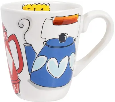 Blond Amsterdam mok keramiek time for tea 10x11.5cm multi  - afbeelding 1