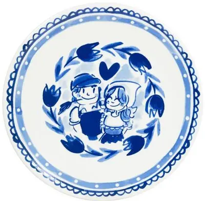 Blond Amsterdam ontbijtbord aardewerk delfts blond 22x2.5cm multi  - afbeelding 1