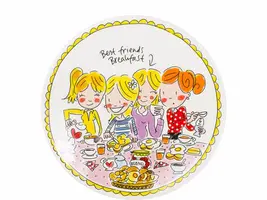 Blond Amsterdam ontbijtbord aardewerk girls 22x2.5cm multi  - afbeelding 1