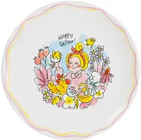 Blond Amsterdam ontbijtbord aardewerk happy easter 22x2.5cm multi  - afbeelding 1