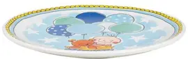 Blond Amsterdam ontbijtbord aardewerk it's a boy 22x2.5cm blauw  - afbeelding 2