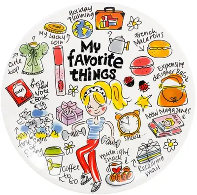 Blond Amsterdam ontbijtbord aardewerk my favorite things 22x2.5cm multi  - afbeelding 1