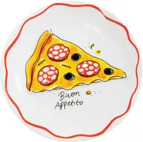 Blond Amsterdam ontbijtbord aardewerk pizza buon appetito 18x2cm multi  - afbeelding 1