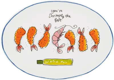 Blond Amsterdam ovale bord 27cm Blond sushi you're shrimply the best  - afbeelding 1