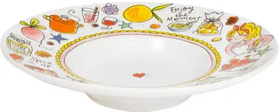 Blond Amsterdam pastabord aardewerk even bijkletsen 23x4.3cm multi  - afbeelding 2