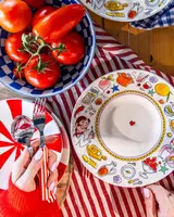 Blond Amsterdam pastabord aardewerk even bijkletsen 23x4.3cm multi  - afbeelding 3