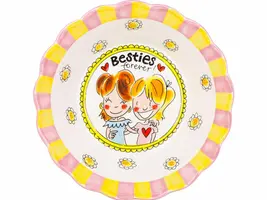 Blond Amsterdam schaal aardewerk besties 23.5x7.5cm multi - afbeelding 1