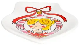 Blond Amsterdam schaaltje aardewerk christmas girl 15.5x12.5x1.5cm multi  - afbeelding 2