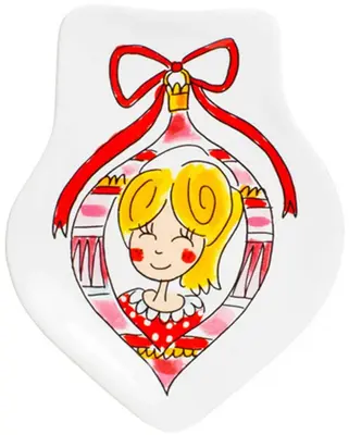 Blond Amsterdam schaaltje aardewerk christmas girl 15.5x12.5x1.5cm multi  - afbeelding 1