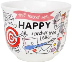 Blond Amsterdam soepkom aardewerk happy 14x8.5cm multi  - afbeelding 2
