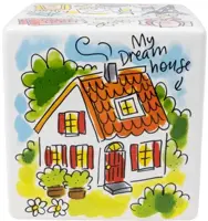 Blond Amsterdam spaarpot aardewerk even bijkletsen 11.5x11.5x11.5cm multi - afbeelding 3