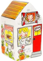 Blond Amsterdam spaarpot aardewerk even bijkletsen 8x8x14cm multi - afbeelding 2