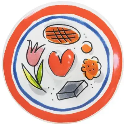 Blond Amsterdam suikerpot aardewerk holland 12x12cm multi  - afbeelding 3