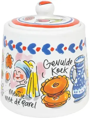 Blond Amsterdam suikerpot aardewerk holland 12x12cm multi  - afbeelding 1
