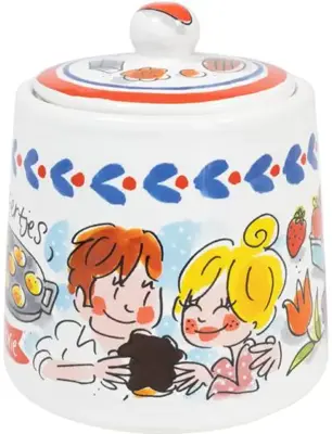 Blond Amsterdam suikerpot aardewerk holland 12x12cm multi  - afbeelding 5