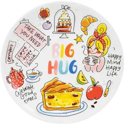 Blond Amsterdam taartbord 18cm Big Hug  - afbeelding 1