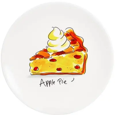 Blond Amsterdam taartbord aardewerk apple pie 18x2cm multi  - afbeelding 1