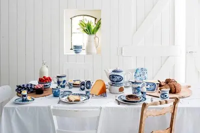 Blond Amsterdam taartbord aardewerk delfts blond 18x2cm multi  - afbeelding 3