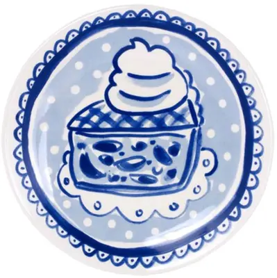 Blond Amsterdam taartbord aardewerk delfts blond 18x2cm multi  - afbeelding 1