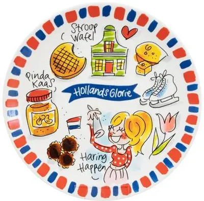 Blond Amsterdam taartbord aardewerk hollands glorie 18x2cm multi  - afbeelding 1