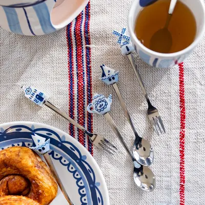 Blond Amsterdam taartvorkjes set van 4 Delfts Blond multi - afbeelding 2