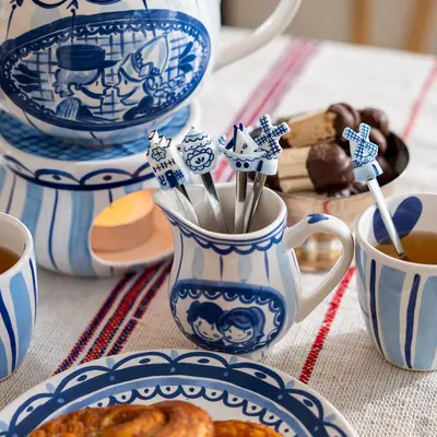 Blond Amsterdam theelepels metaal Delfts Blond 4 stuks - afbeelding 2