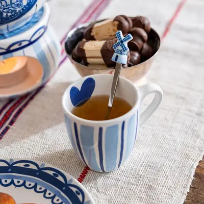 Blond Amsterdam theelepels metaal Delfts Blond 4 stuks - afbeelding 3