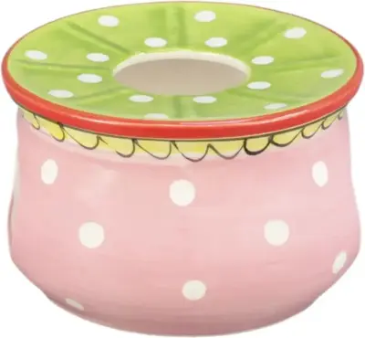 Blond Amsterdam theelichthouder aardewerk even bijkletsen 16x10cm roze - afbeelding 2