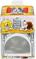 Blond Amsterdam theelichthouder aardewerk hond 8.5x8.5x14.5cm multi - afbeelding 3