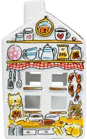 Blond Amsterdam theelichthouder aardewerk hond 8.5x8.5x14.5cm multi - afbeelding 2