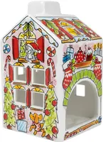 Blond Amsterdam theelichthouder aardewerk kerst 0x8.5x14.5cm multi - afbeelding 1