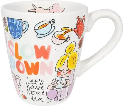 Blond Amsterdam theemok aardewerk slow down! 0,35l 10x11.5cm multi  - afbeelding 1