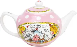 Blond Amsterdam theepot aardewerk even bijkletsen 16x16cm multi 