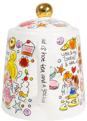 Blond Amsterdam theepot aardewerk you and me 28.5x15x17.5cm multi  - afbeelding 4