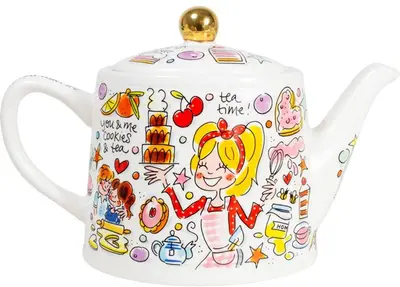 Blond Amsterdam theepot aardewerk you and me 28.5x15x17.5cm multi  - afbeelding 3