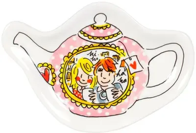Blond Amsterdam theetipje aardewerk teatime 8x12x1.5cm multi 