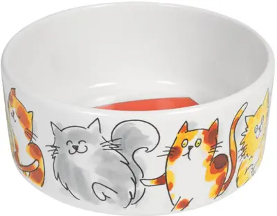 Blond Amsterdam voerbak aardewerk cat 15,5x6,5cm multi - afbeelding 3